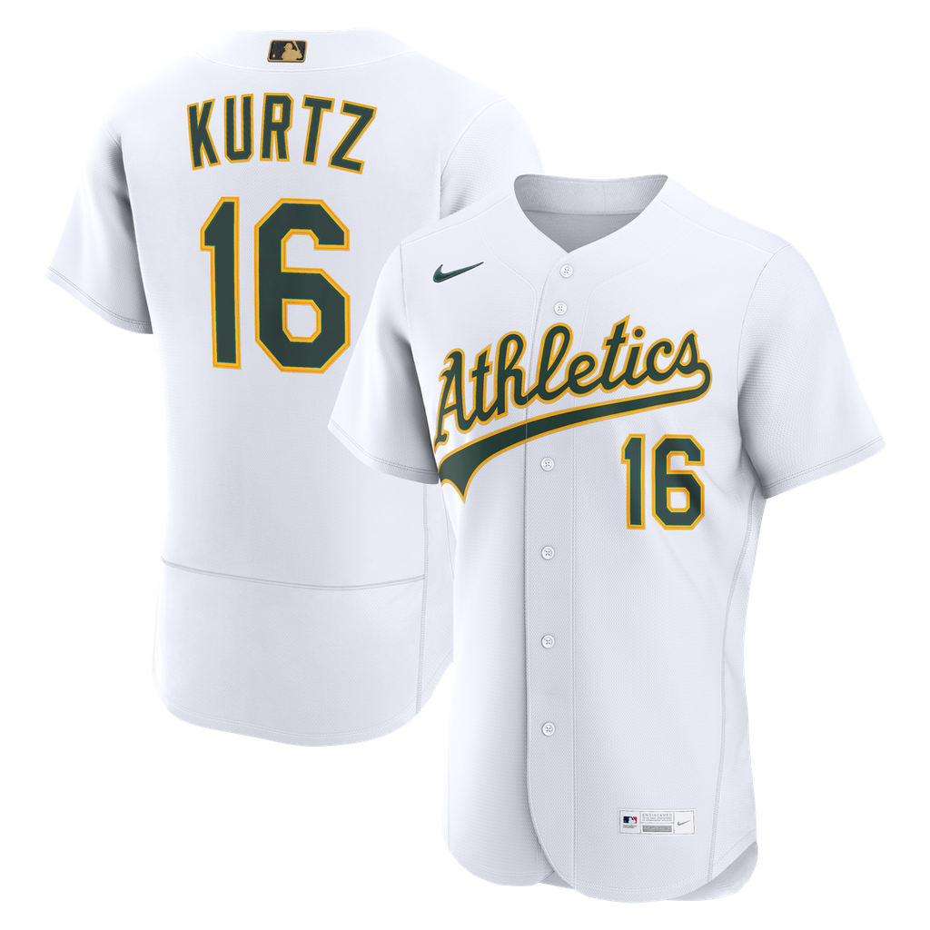 Athletics Nike White Authentic MLB baseball jersey