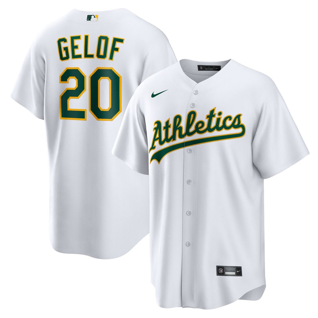 Athletics Nike White Replica MLB baseball jersey