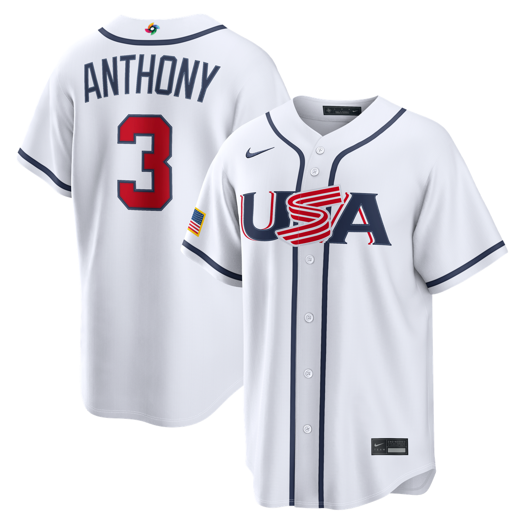 USA Baseball Nike White MLB baseball jersey
