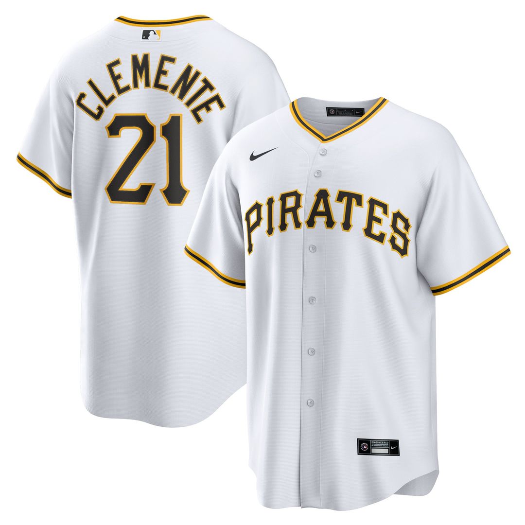 Pittsburgh Pirates Nike White Replica MLB baseball jersey