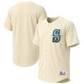Seattle Mariners Stitches Cream Authentic MLB baseball jersey