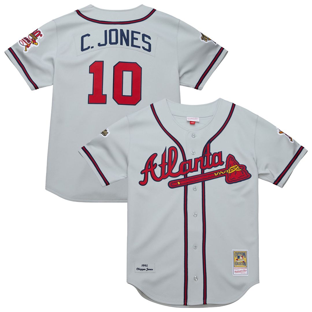 Atlanta Braves Mitchell & Ness Gray Authentic MLB baseball jersey