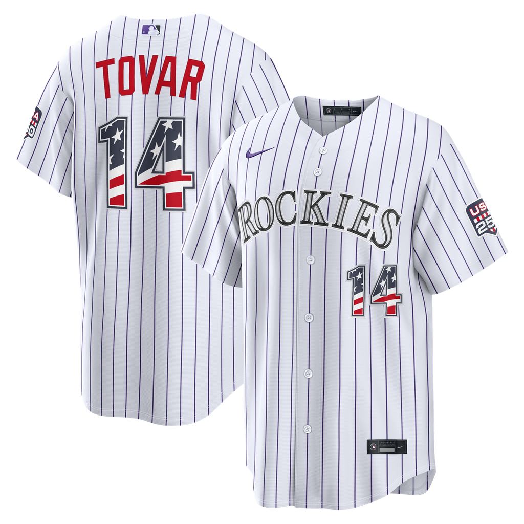 Colorado Rockies Nike White MLB baseball jersey