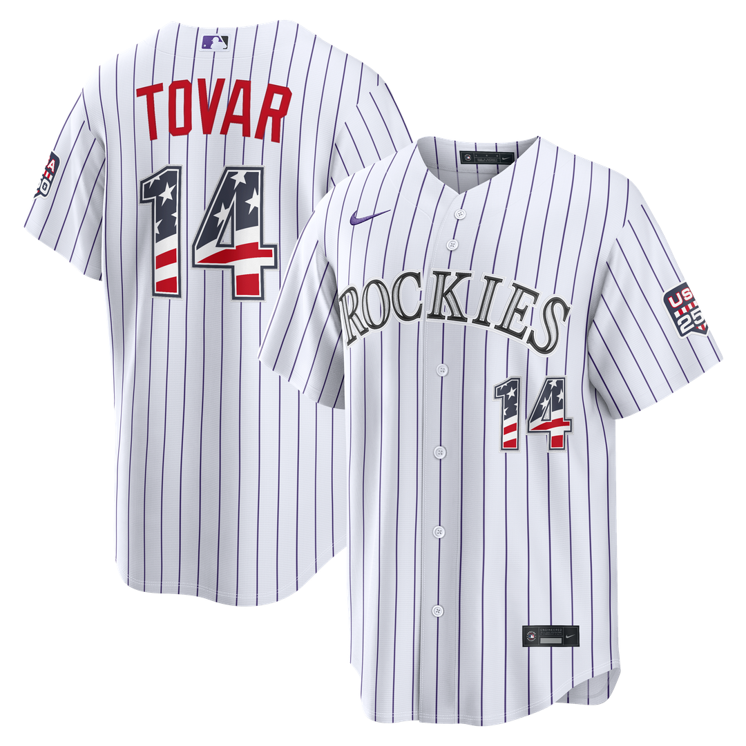 Colorado Rockies Nike White MLB baseball jersey