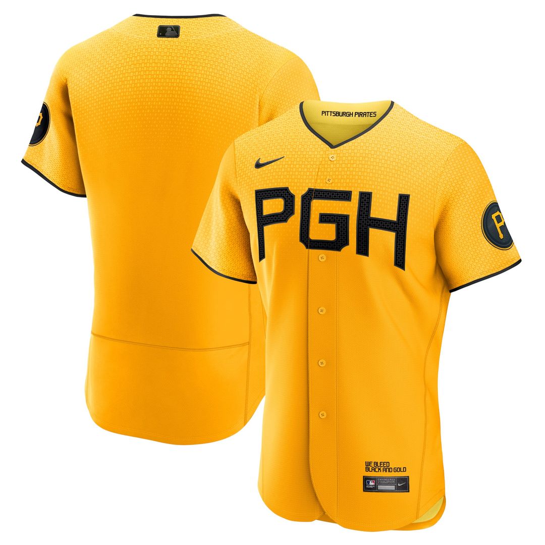 Pittsburgh Pirates Nike Gold Authentic MLB baseball jersey