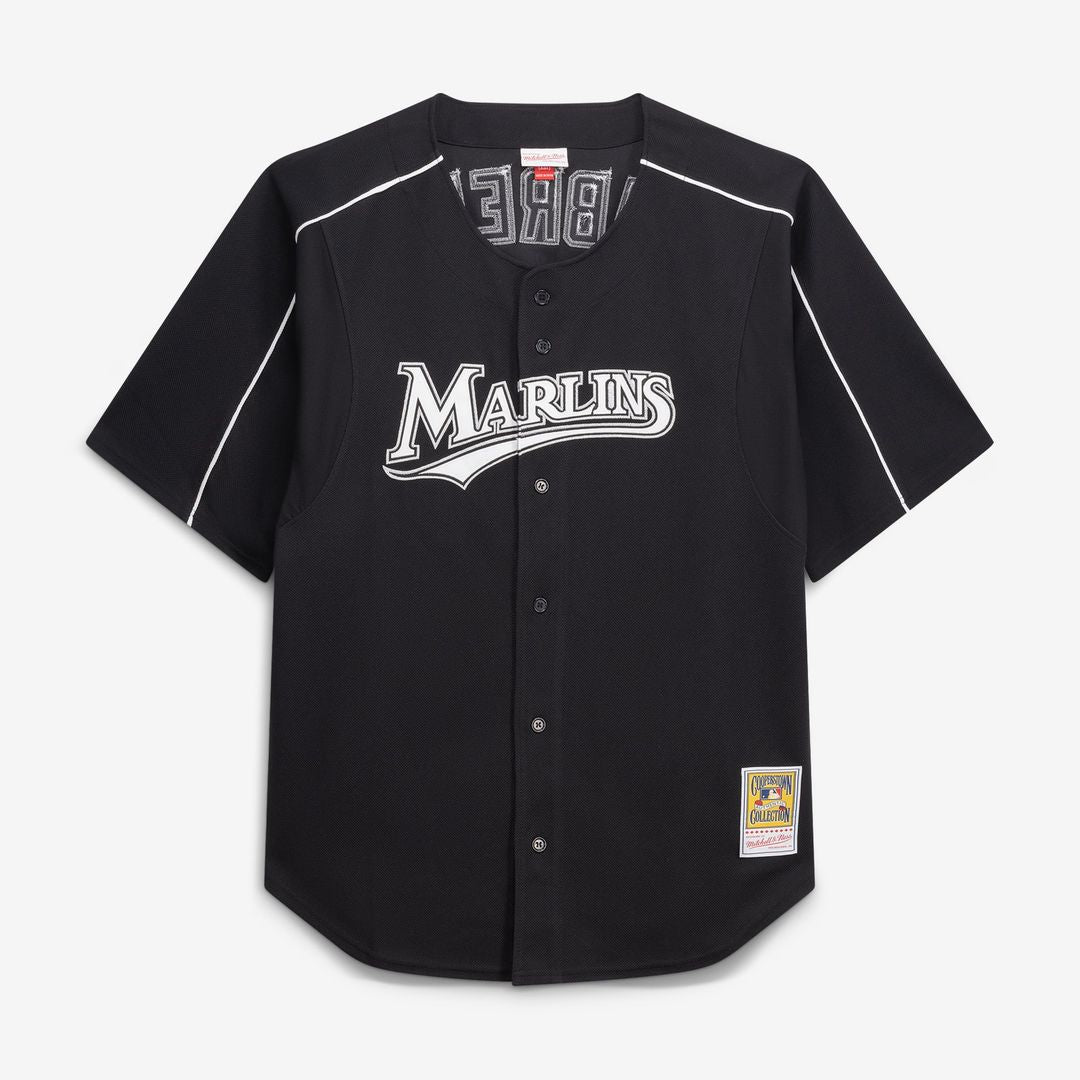 Miami Marlins Mitchell & Ness Authentic Jersey Black
