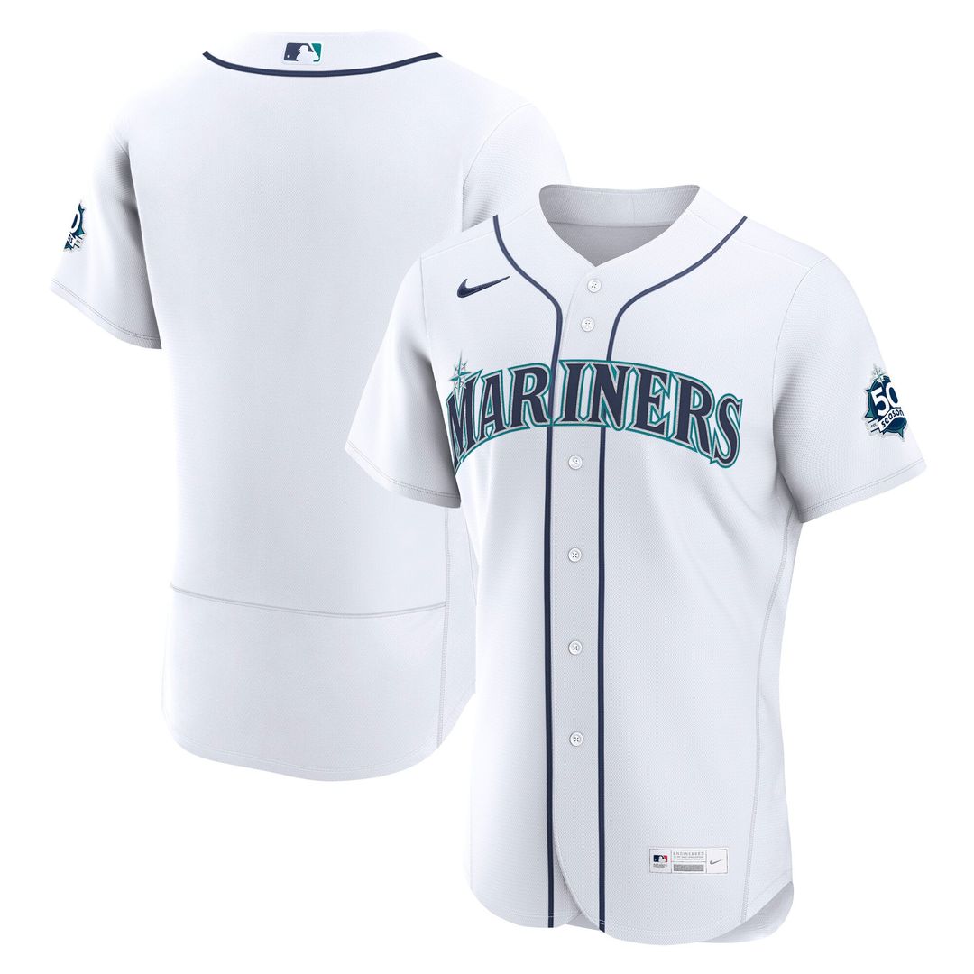 Seattle Mariners Nike White Authentic MLB baseball jersey