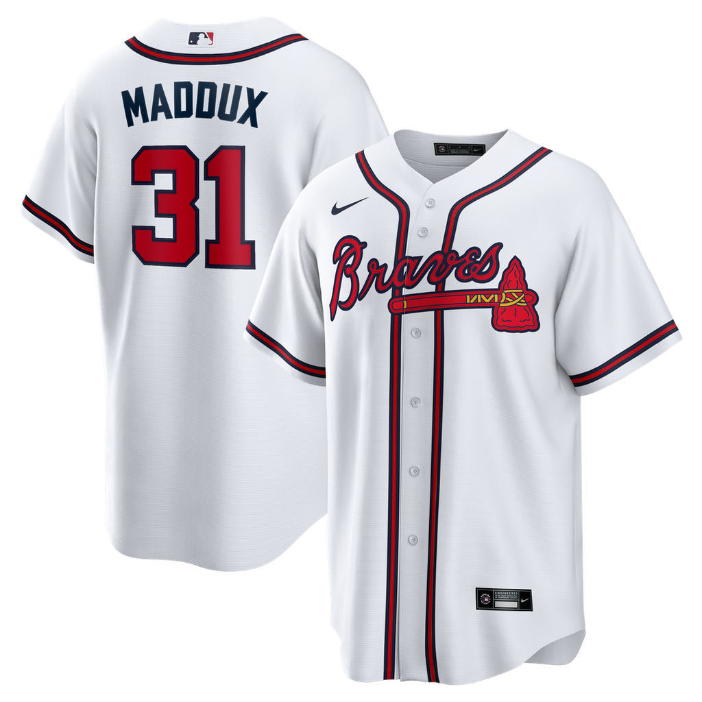 Atlanta Braves Nike White Replica MLB baseball jersey