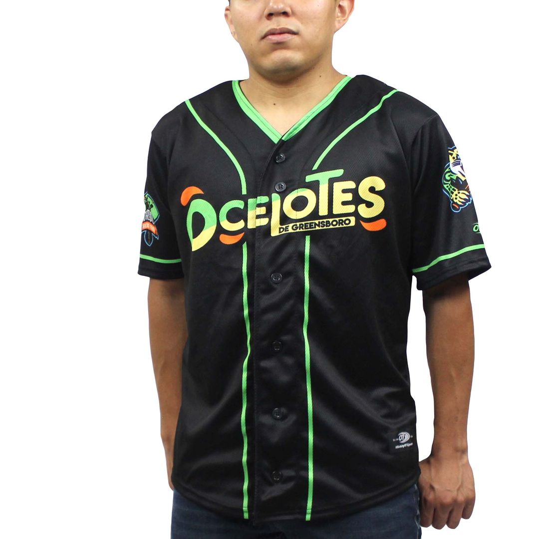 Greensboro Grasshoppers Black Replica MLB baseball jersey