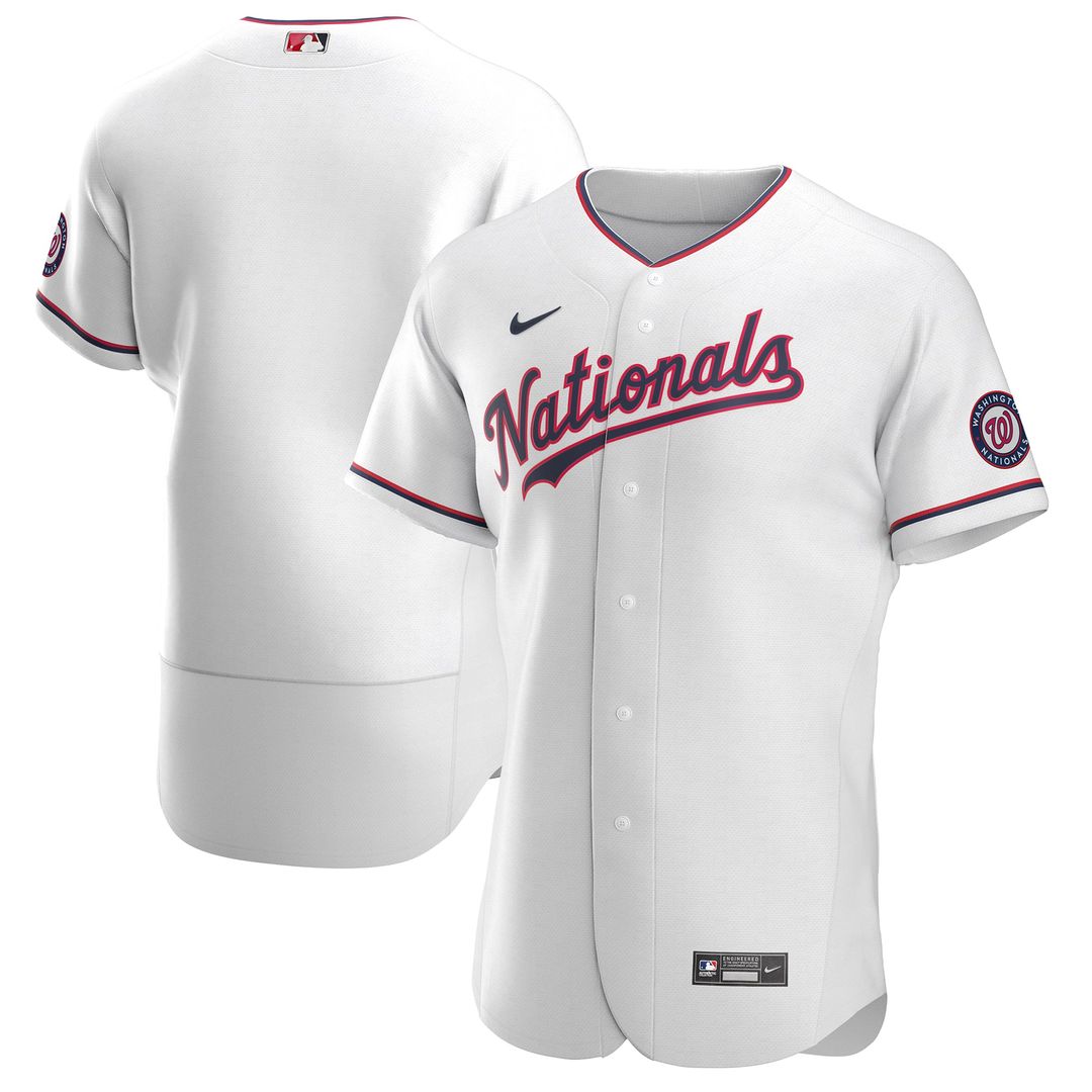 Washington Nationals Nike White Authentic MLB baseball jersey