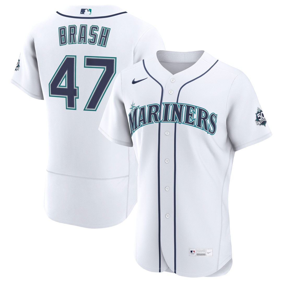 Seattle Mariners Nike White Authentic MLB baseball jersey