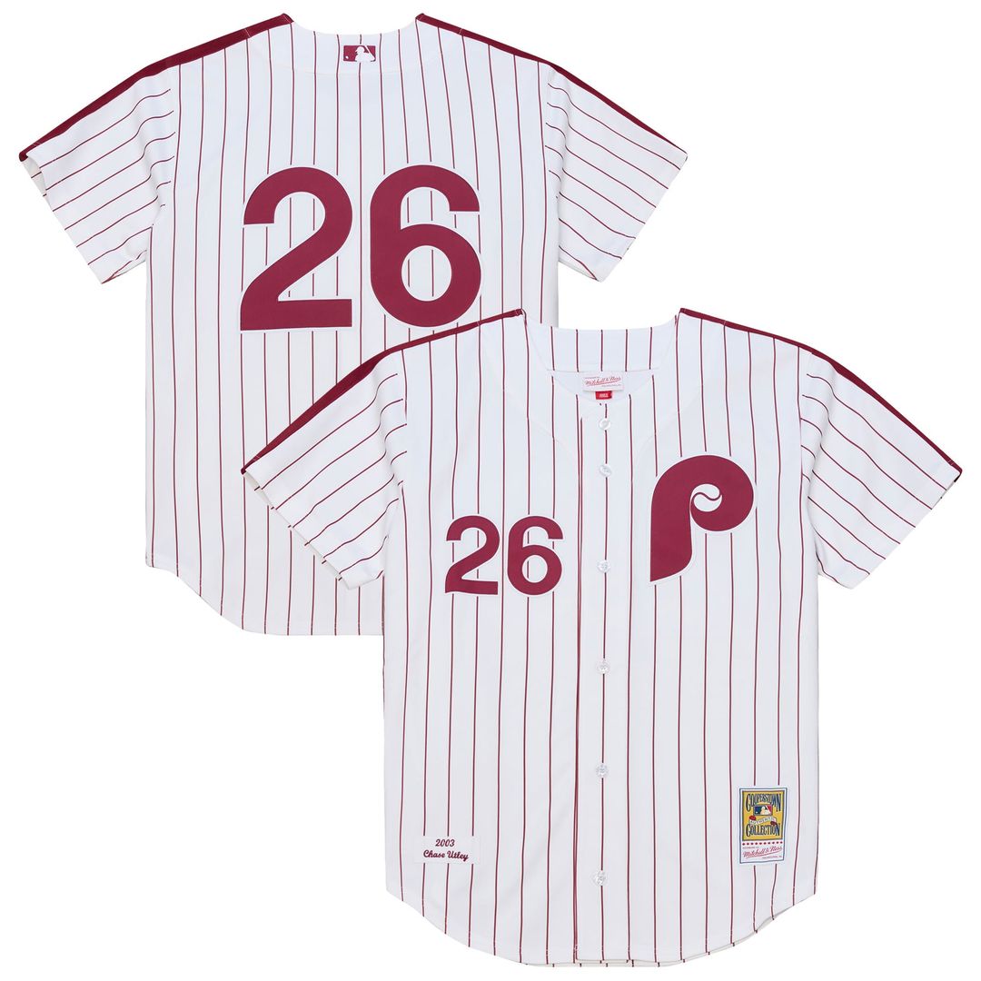 Philadelphia Phillies Mitchell & Ness White Authentic MLB baseball jersey