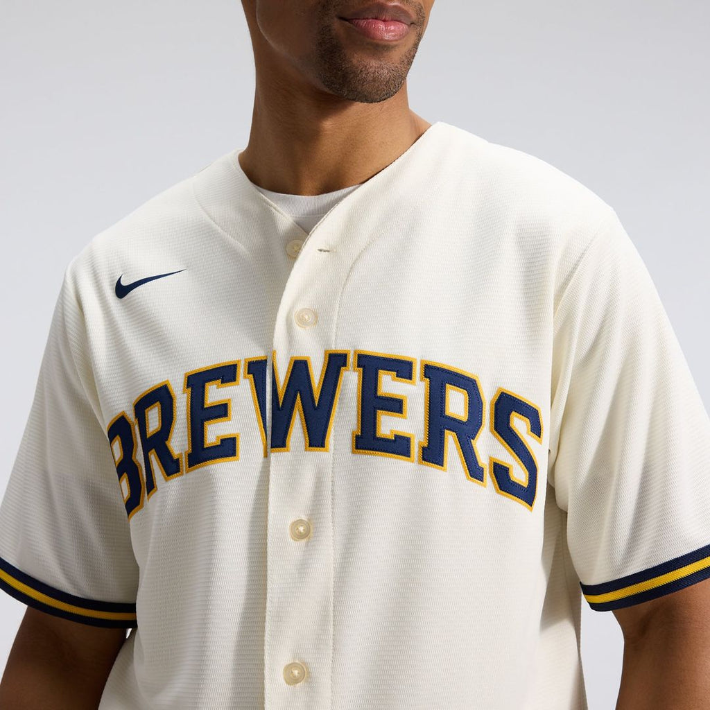 Milwaukee Brewers Nike Replica Jersey Cream