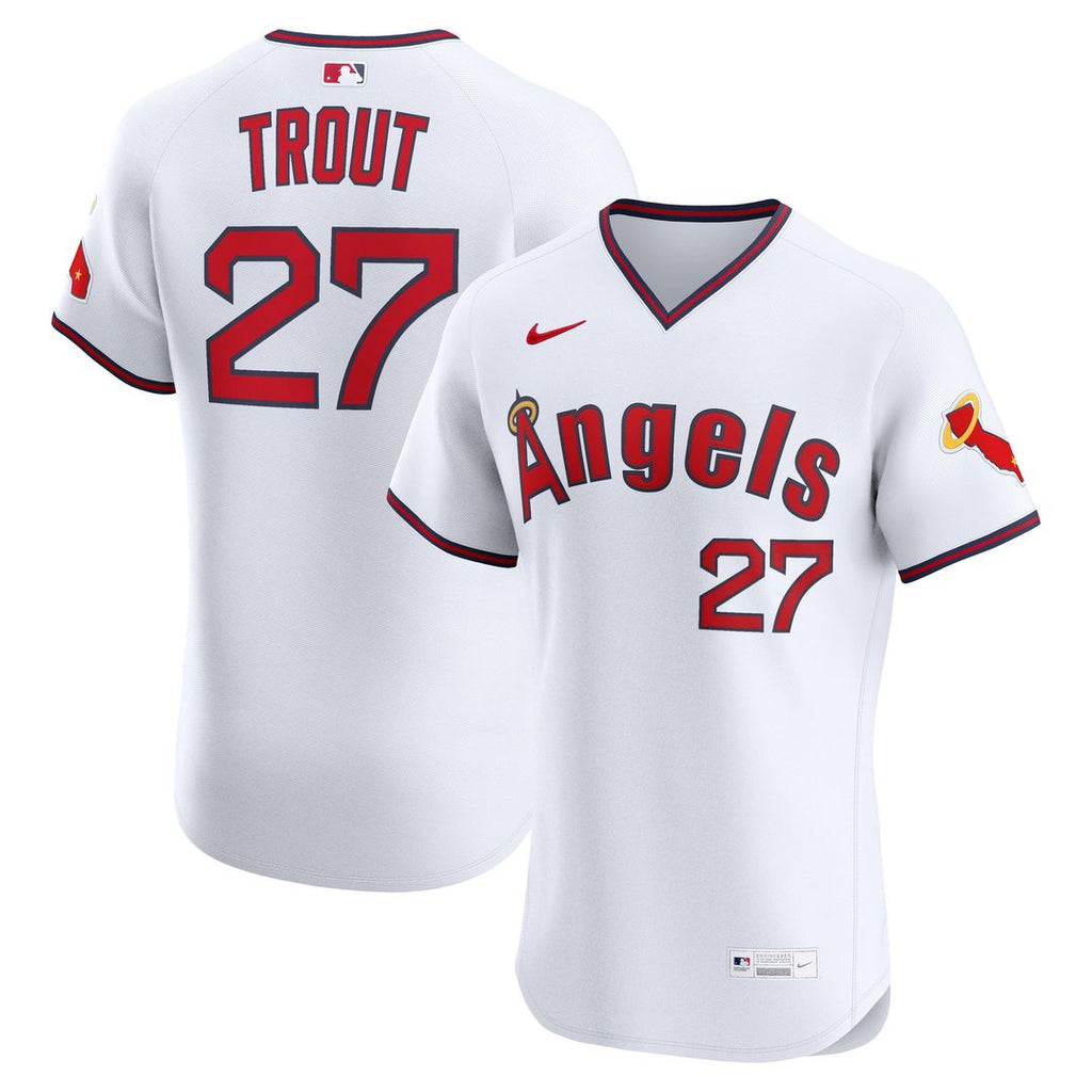 Los Angeles Angels Nike White Authentic MLB baseball jersey