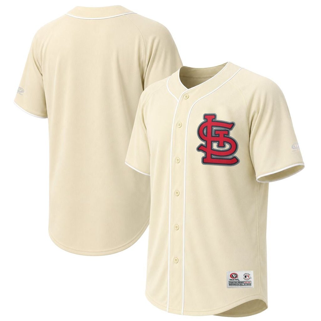 St. Louis Cardinals Stitches Cream Authentic MLB baseball jersey