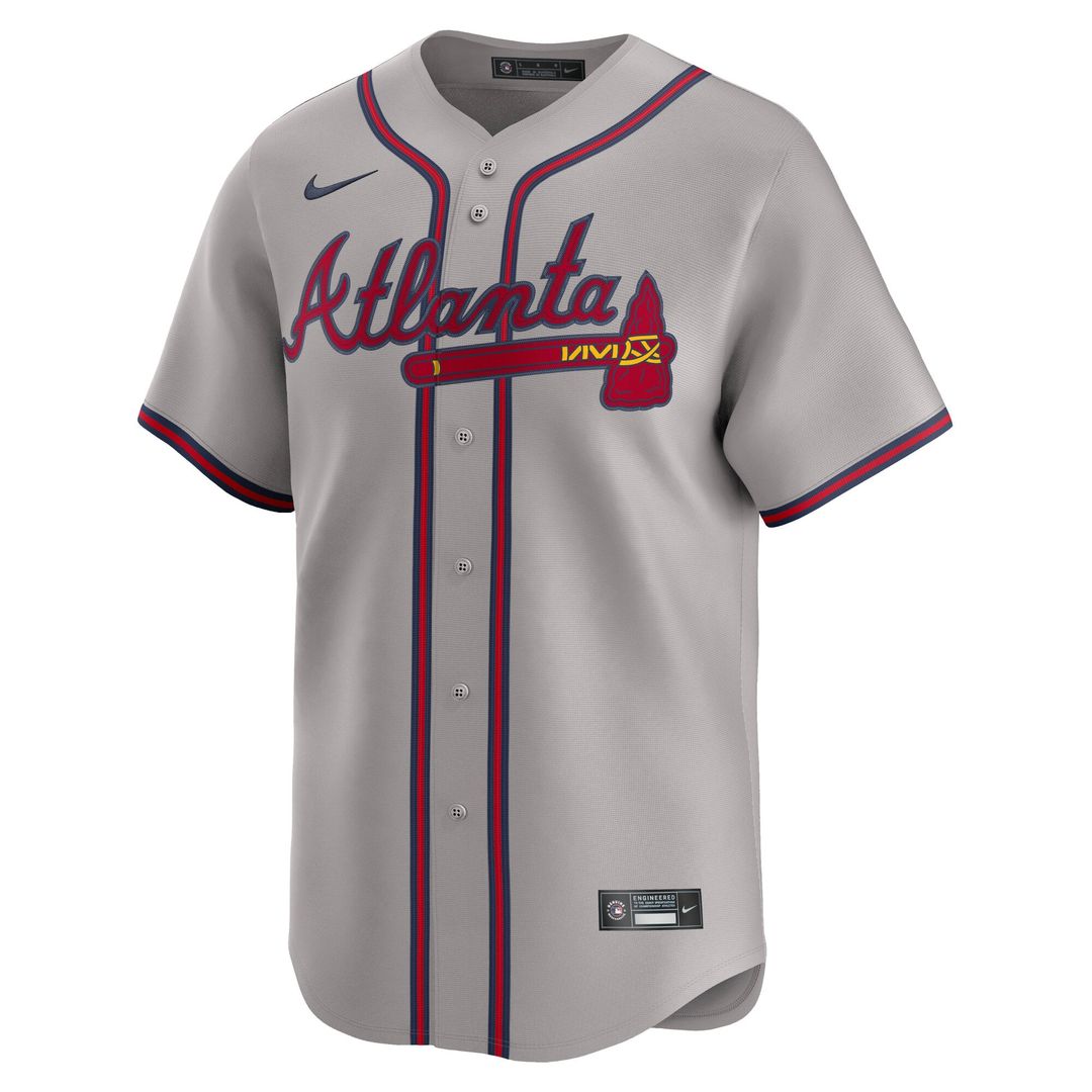 Atlanta Braves Nike Jersey Gray