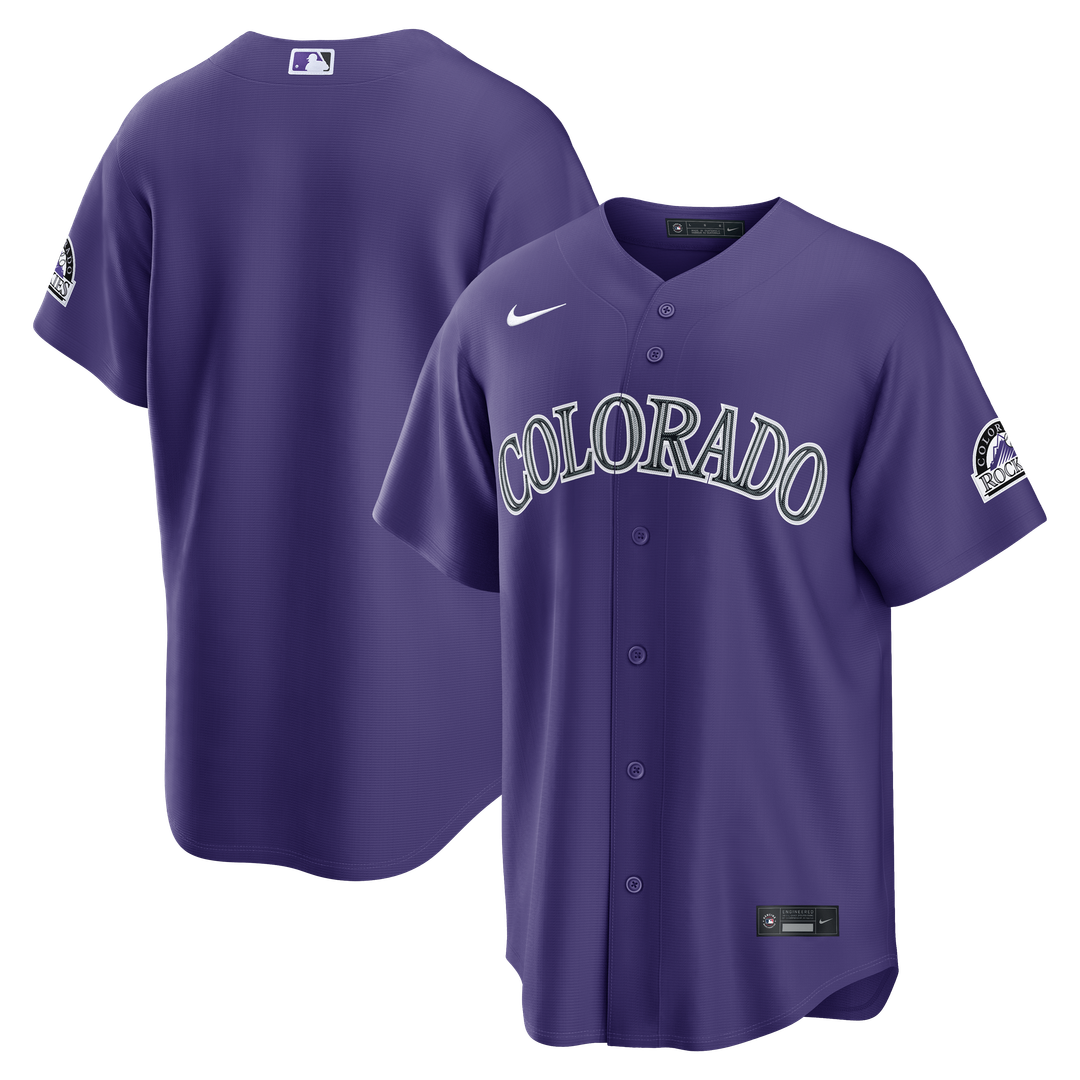 Colorado Rockies Nike Purple Authentic MLB baseball jersey
