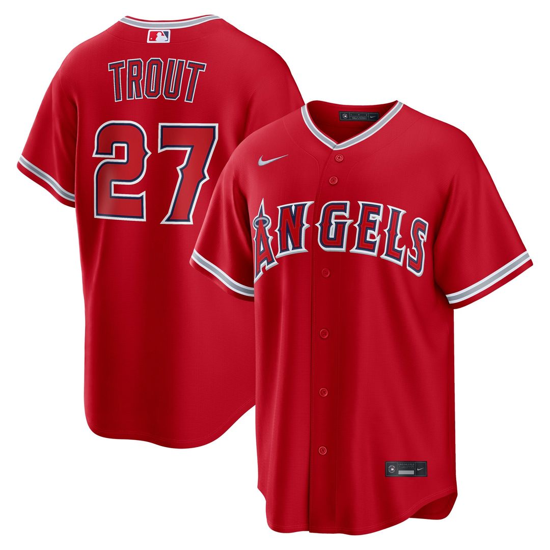 Los Angeles Angels Nike Replica Jersey Gray