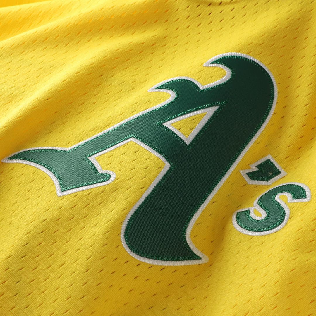 Athletics Mitchell & Ness Authentic Jersey Yellow