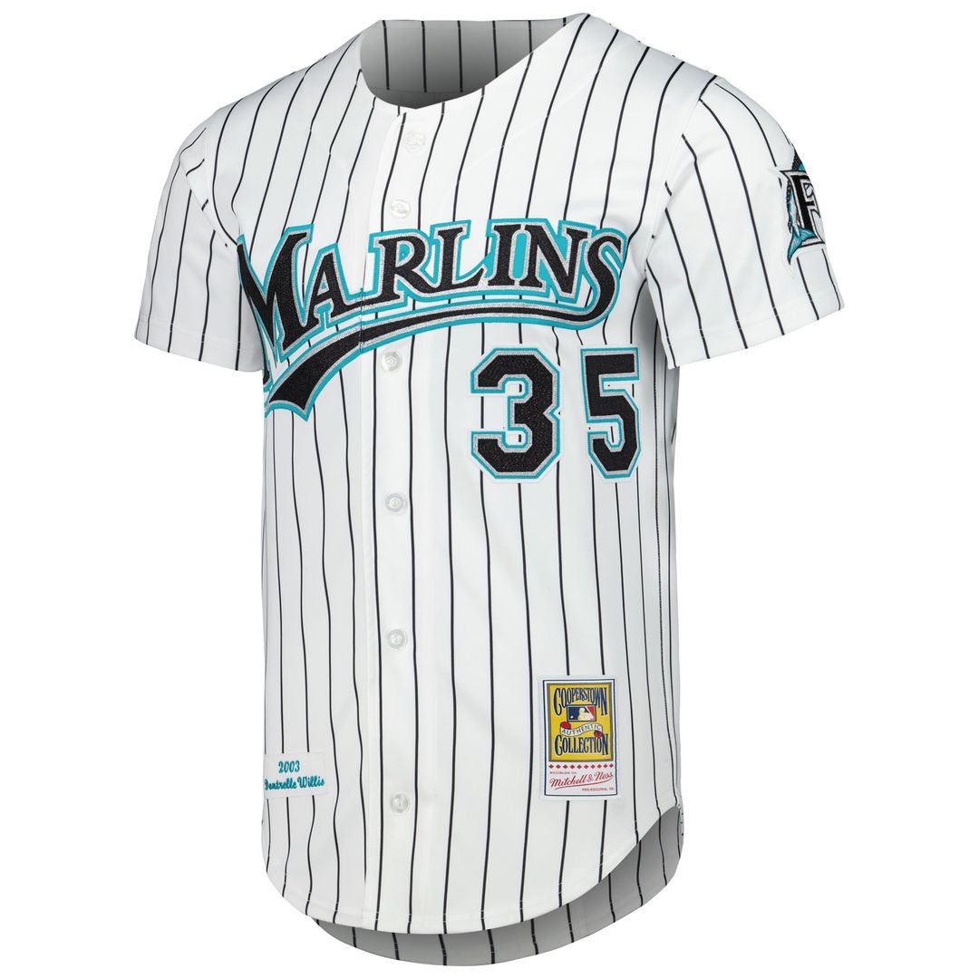 Florida Marlins Mitchell & Ness Authentic Jersey White