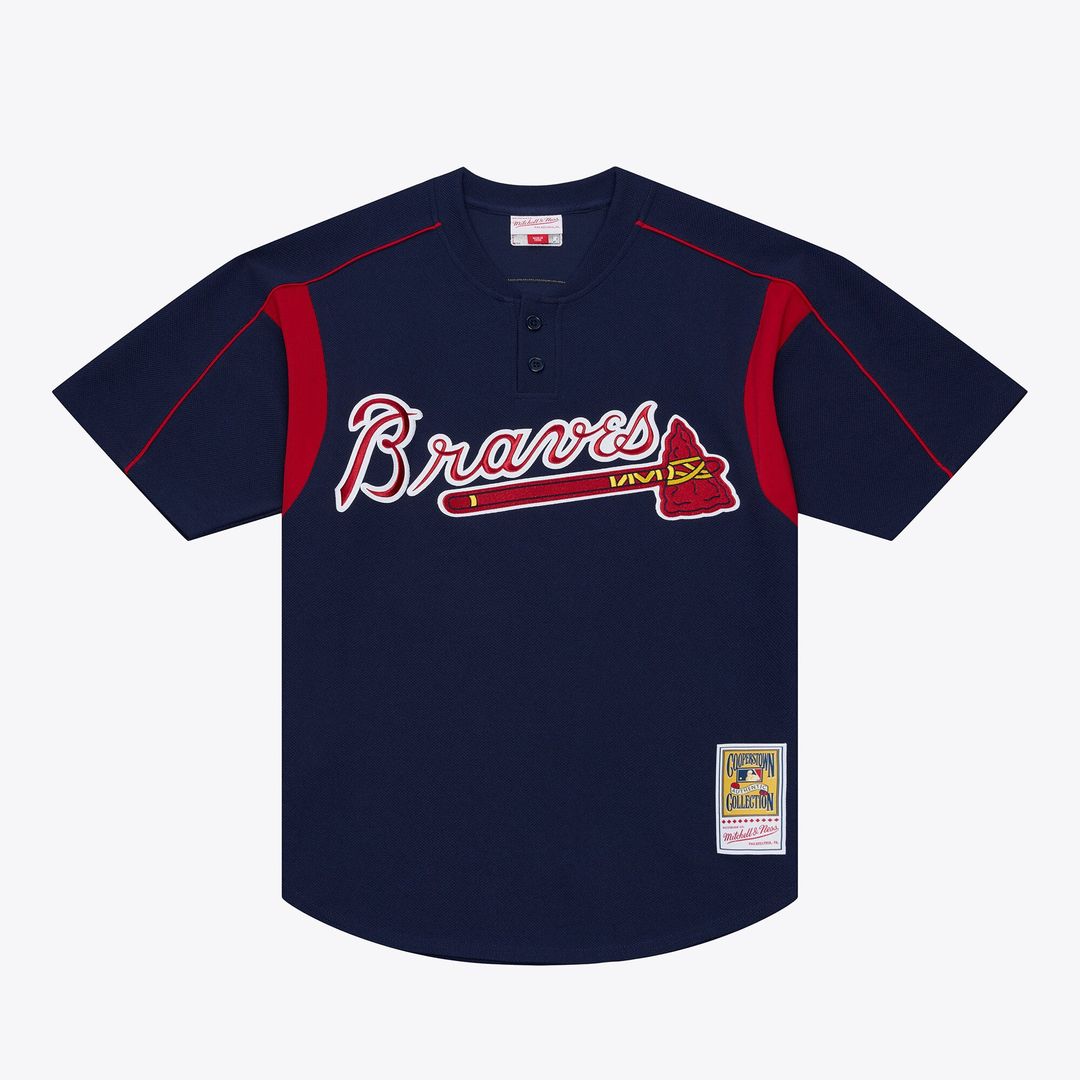 Atlanta Braves Mitchell & Ness Navy Authentic MLB baseball jersey