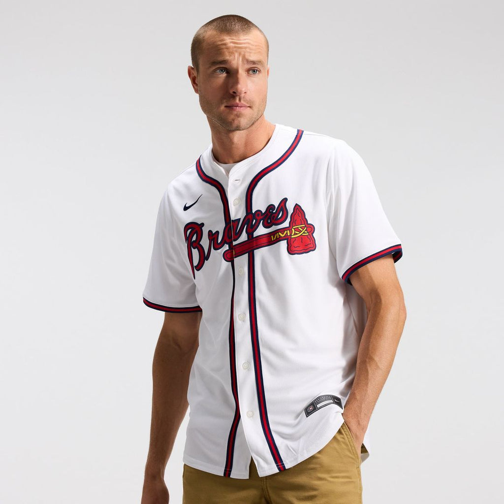 Atlanta Braves Nike White Authentic MLB baseball jersey