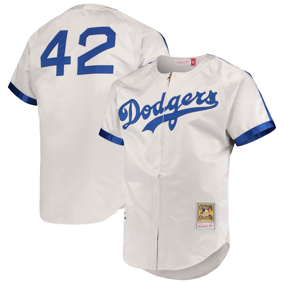 Los Angeles Dodgers Mitchell & Ness Gray Authentic MLB baseball jersey