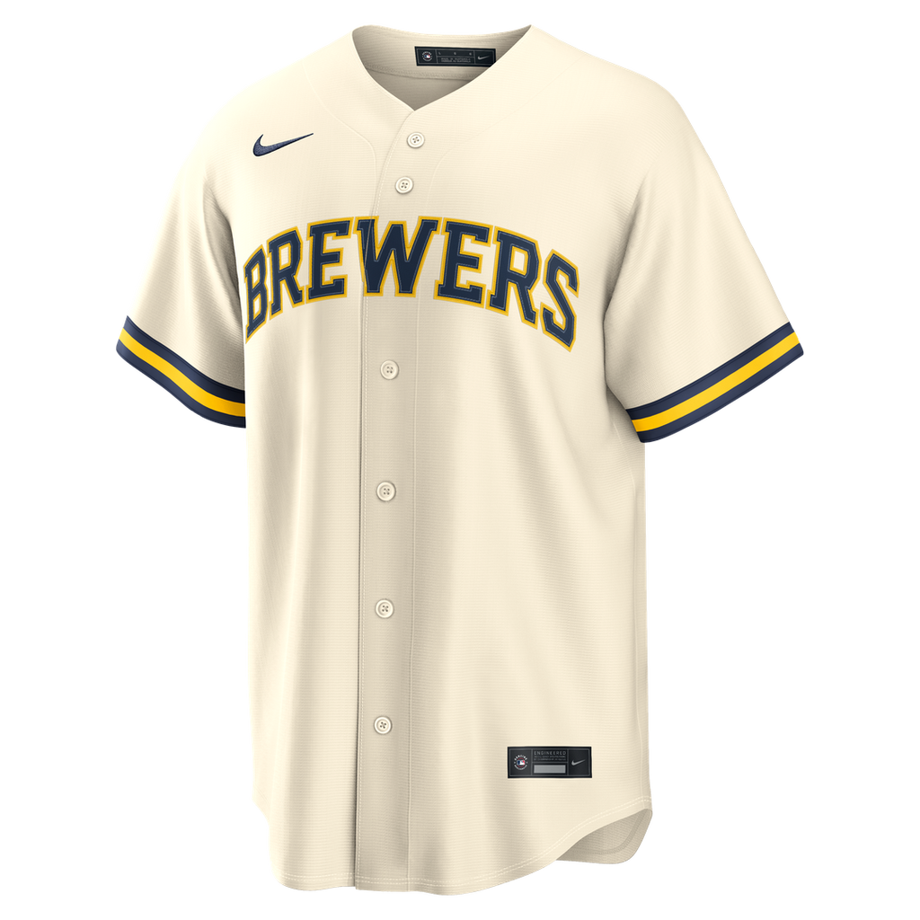 Milwaukee Brewers Nike Replica Jersey Cream